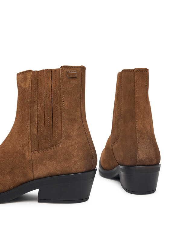 Tommy Jeans Členková obuv Tommy Jeans Tjw Suede Cowboy Boots EN0EN03142 Hnedá