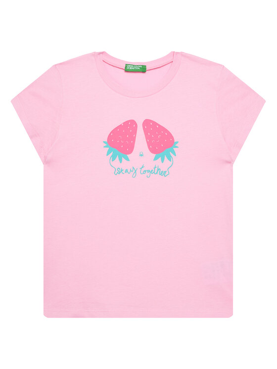 United Colors Of Benetton United Colors Of Benetton T-shirt 3JERG10J3 Rosa Regular Fit