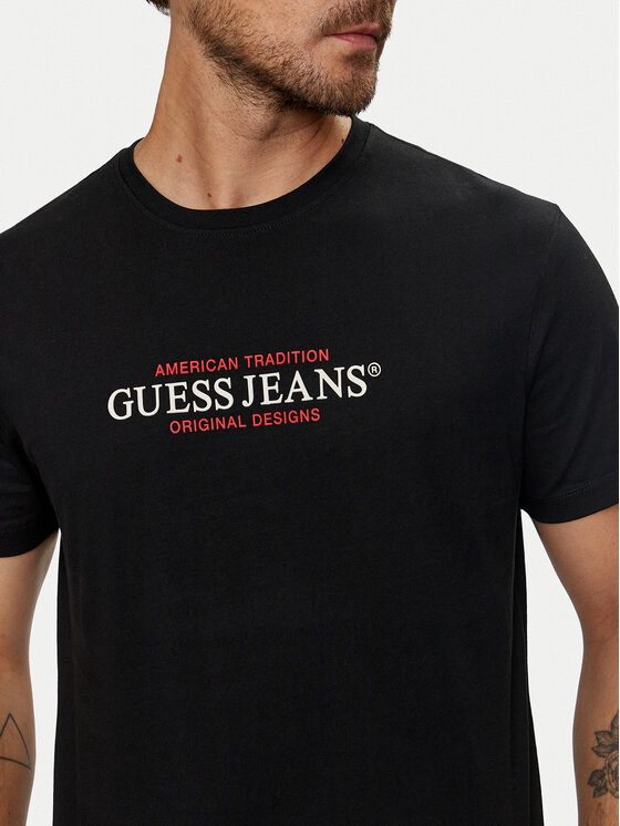 Guess Jeans Guess Jeans Футболка M4YI42 K8FQ4 Чорний Regular Fit