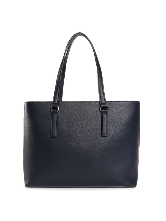 Tommy Hilfiger Τσάντα Tommy Hilfiger Saffiano Tote AW0AW08537 Σκούρο μπλε