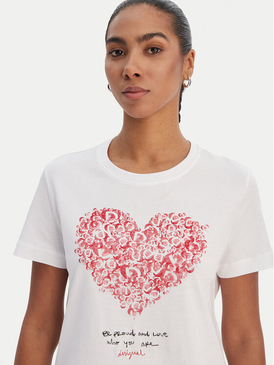 Desigual Desigual Camiseta 26SWTK06 Blanco Regular Fit