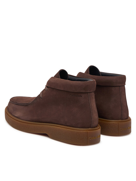Calvin Klein Bakancs Calvin Klein Text Rubber Apron Boot Nu HM0HM02256 Barna
