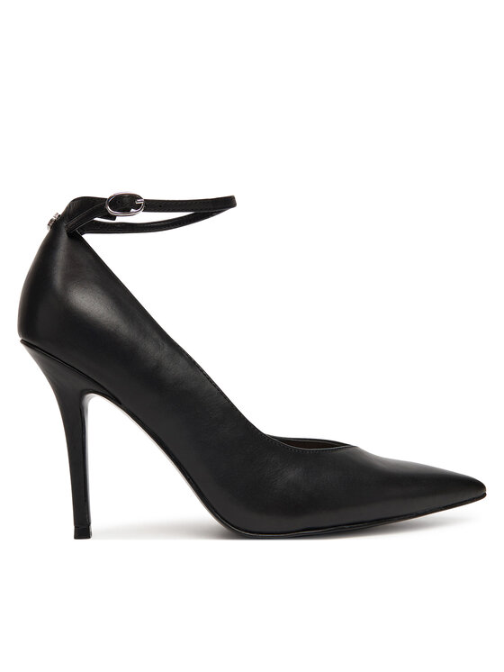 Guess Pantofi cu toc subțire Guess FLFNPR LEA08 Negru