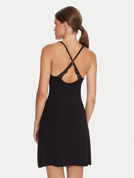 Hunkemöller Hunkemöller Combinación / Enagua Jersey Slip 302850 Negro Slim Fit