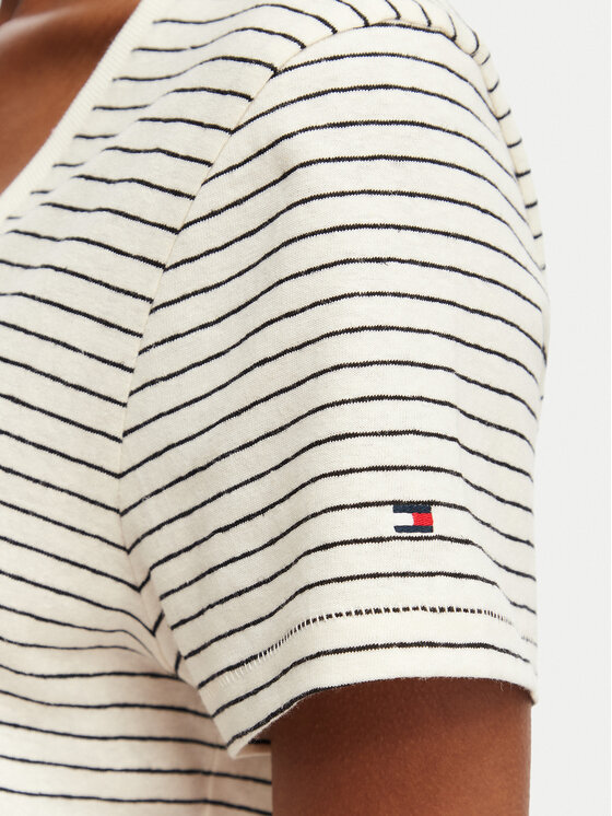 Tommy Hilfiger Tommy Hilfiger Camiseta WW0WW48704 Blanco Regular Fit