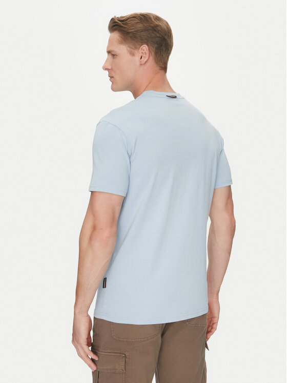 Napapijri Napapijri Majica S-Bollo NP0A4I3C Svetlo modra Regular Fit