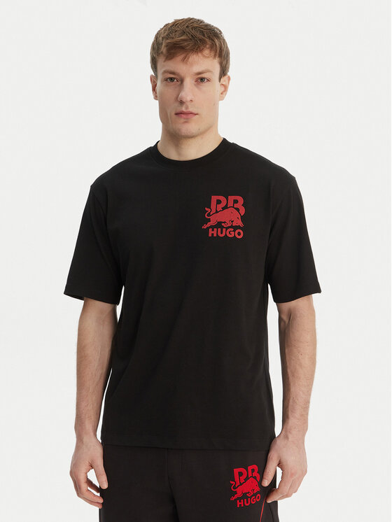 HUGO HUGO Camiseta Delel_RB 50564572 Negro Relaxed Fit