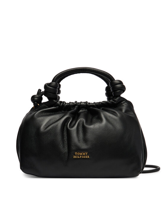 Tommy Hilfiger Soma Tommy Hilfiger Th Soft Leather Med Crossover AW0AW18369 Melns