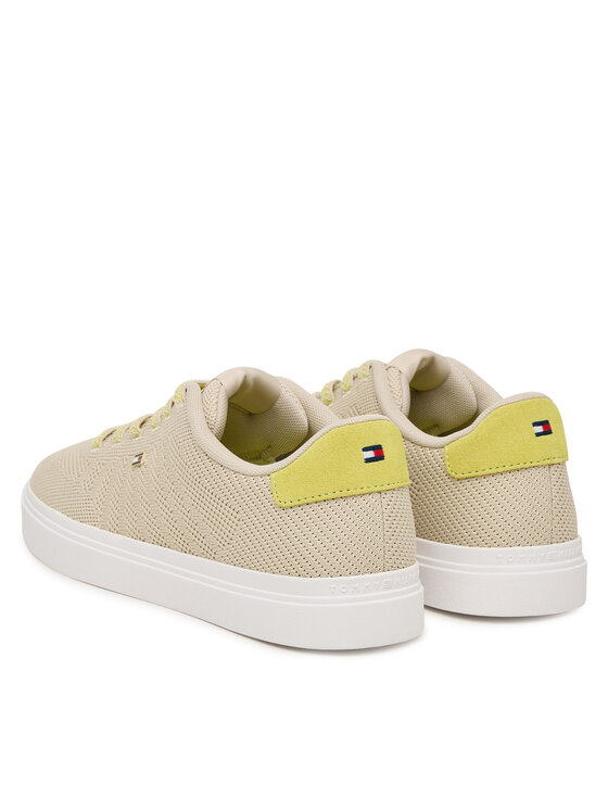 Tommy Hilfiger Snīkeri Tommy Hilfiger Knit Cupsole FW0FW09289 Bēšs