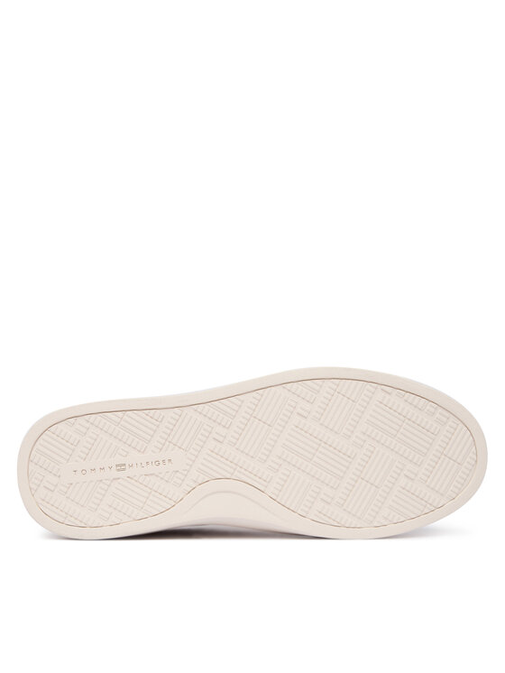 Tommy Hilfiger Sneakersy Tommy Hilfiger Th Feminine Cupsole Monogram FW0FW09606 Kremowy