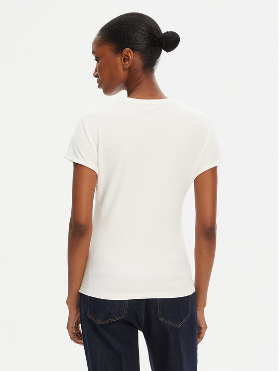 Tommy Hilfiger Tommy Hilfiger Póló WW0WW45731 Ekru Slim Fit