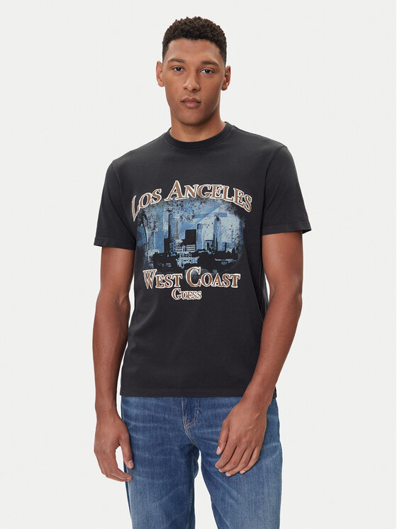 Guess Guess Футболка M5BI02 K8FQ4 Чорний Regular Fit