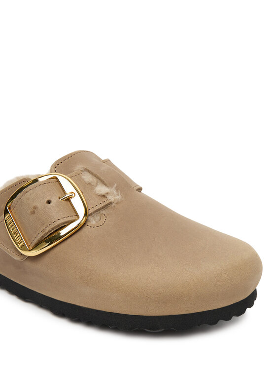 Birkenstock Шльопанці Birkenstock Boston Big Buckle Shearling 1030444 Коричневий