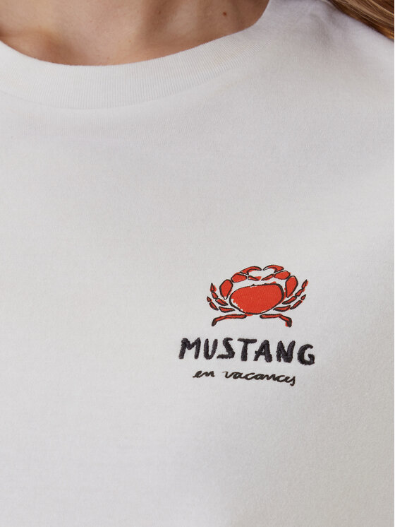 Mustang Mustang Футболка Monroe 1016513 Білий Relaxed Fit