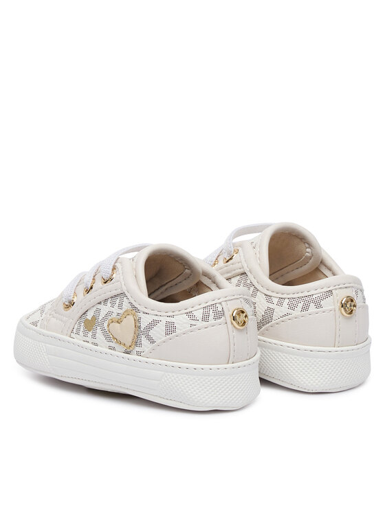 MICHAEL Michael Kors Снікерcи MICHAEL Michael Kors Baby Brittania Hearts MK04984256 Білий