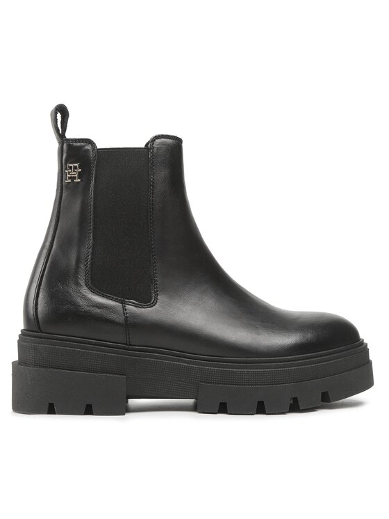Tommy Hilfiger Bokacsizma Tommy Hilfiger Monochromatic Chelsea Boot FW0FW06899 Fekete
