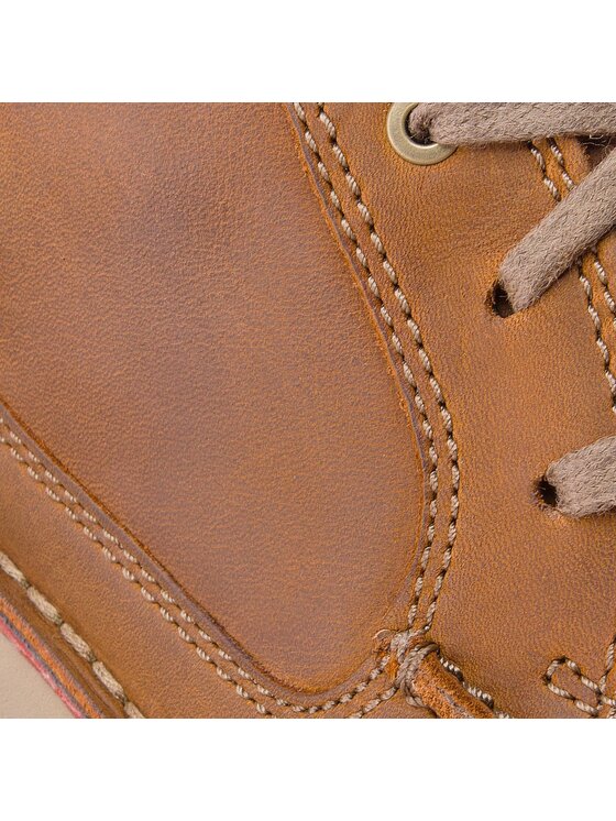 Clarks Poltopánky Clarks Vargo Plain 261366767 Hnedá