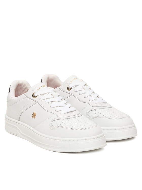 Tommy Hilfiger Snīkeri Tommy Hilfiger Th Sporty Cupsole Corp FW0FW09025 Balts