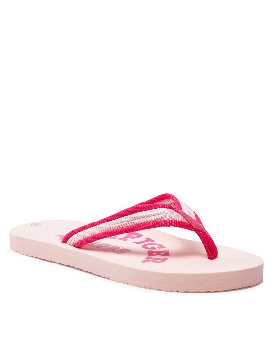 Tommy Hilfiger Infradito Tommy Hilfiger Logo Print Flip Flop T3A8-33294-0058 S Rosa