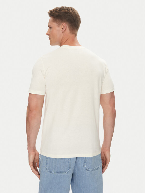 Mustang Mustang T-shirt Austin 1016489 Écru Regular Fit