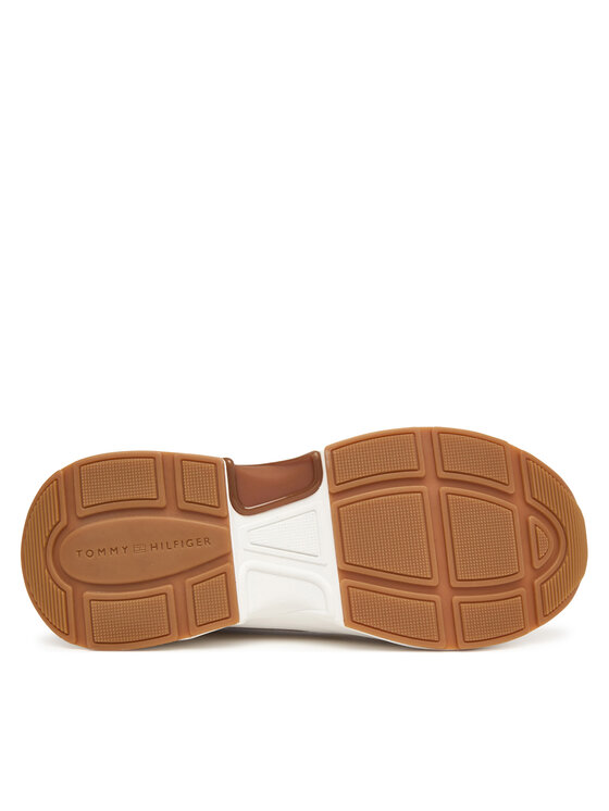 Tommy Hilfiger Laisvalaikio batai Tommy Hilfiger Th Chunky Runner Metallic FW0FW09204 Écru