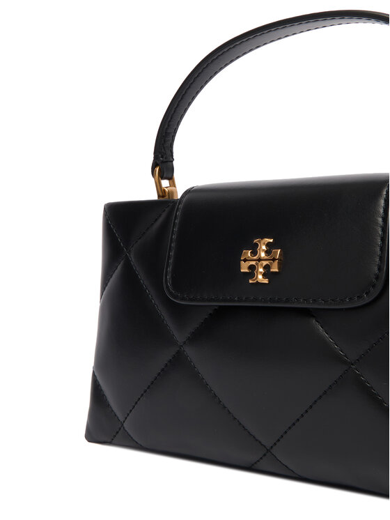 Tory Burch Torbica Tory Burch Kira Diamond Quilt East-West Top Handle 174999 Crna