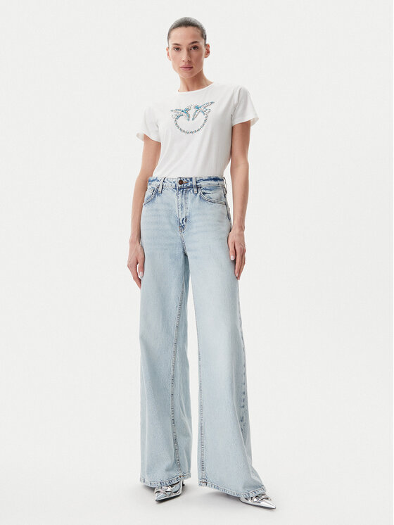PINKO PINKO Marškinėliai Quentin 100535 A2G7 Balta Regular Fit