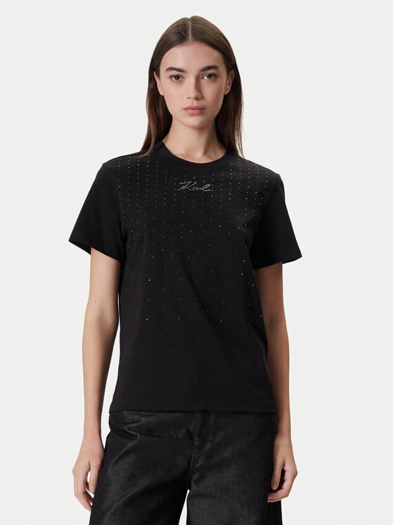 KARL LAGERFELD KARL LAGERFELD Camiseta A4W17050 Negro Regular Fit