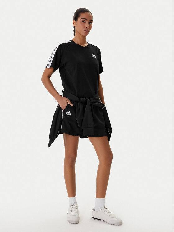 Kappa Kappa Camiseta Banda Adi 371U6WW Negro Regular Fit