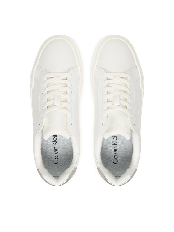 Calvin Klein Tenisice Calvin Klein Chunky Cupsole Lace Up Lth Met YW0YW01948 Bijela