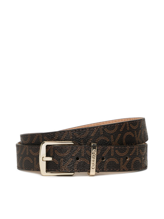Calvin Klein Cintura da donna Calvin Klein Ck Must Sqr Belt 25Mm Mono K60K610384 Marrone