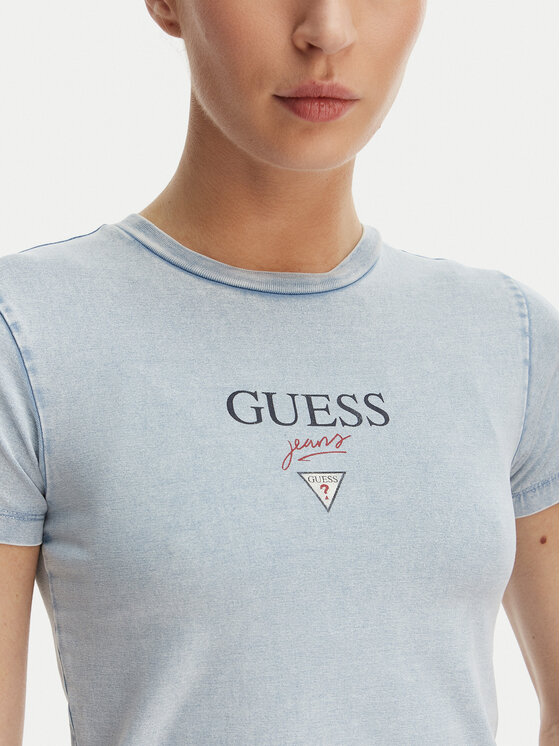 Guess Jeans Guess Jeans Camiseta W6GIA6 KCTL1 Azul Slim Fit
