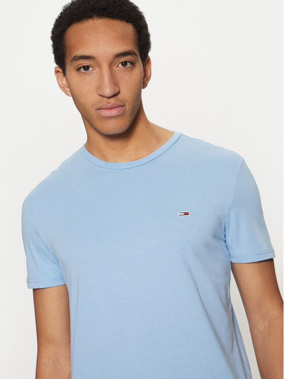 Tommy Jeans Tommy Jeans Marškinėliai Jaspe DM0DM20363 Žydra Slim Fit