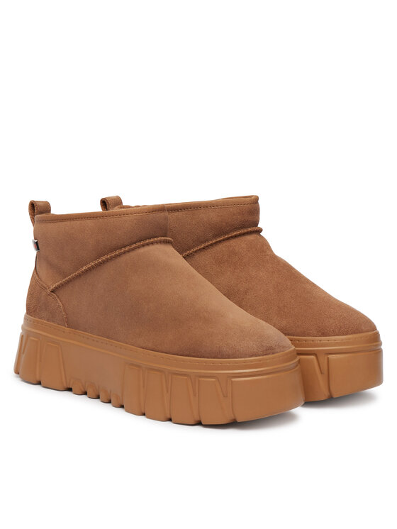 Tommy Jeans Апрески Tommy Jeans Tjw Suede Platform Boots Wl EN0EN03158 Светлокафяв