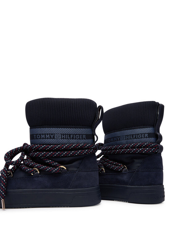 Tommy Hilfiger Sniega zābaki Tommy Hilfiger Tommytech Rwb Snowboot Warm FW0FW09163 Tumši zils