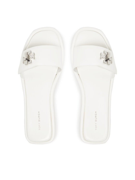 Tory Burch Шльопанці Tory Burch T Lock Slide 164676 Білий
