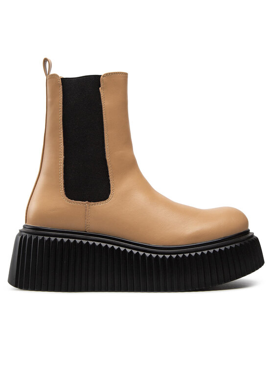 DeeZee Kotníková obuv s elastickým prvkem DeeZee ZAL85311-1A Hnědá