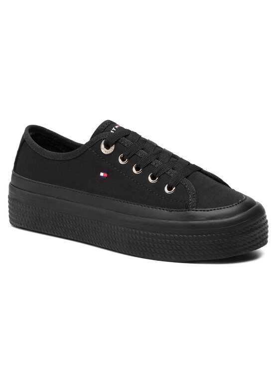 Tommy Hilfiger Tenisenes Tommy Hilfiger Corporate Flatform Sneaker FW0FW02456 Melns