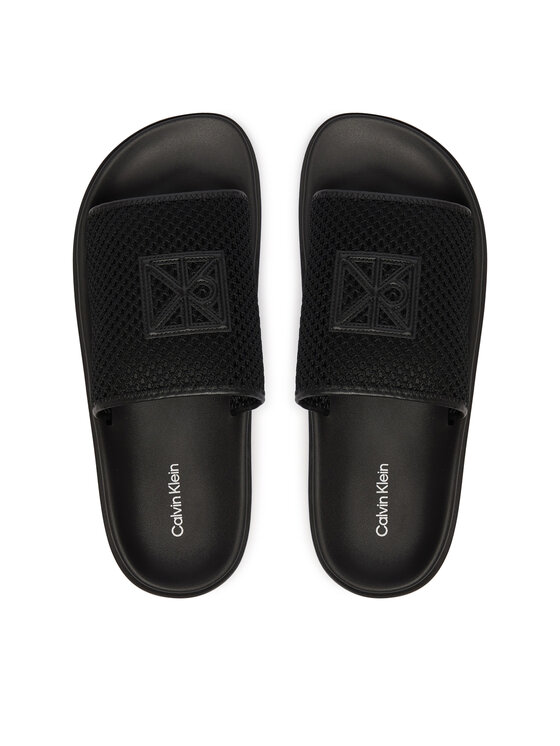 Calvin Klein Papucs Calvin Klein Mesh Mule Slides HW0HW02889 Fekete