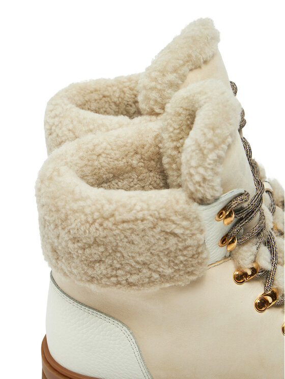 Pollini Зимни обувки Pollini SA21254H0LTOA10A Екрю