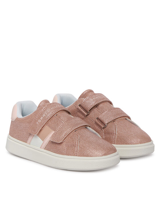 Tommy Hilfiger Αθλητικά Tommy Hilfiger Flag Low Cut Velcro T1A9-34232-0745 S Ροζ