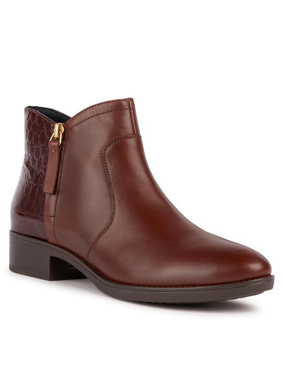 Geox Polokozačky Geox D Felicity D36G1C 04340 C0013 Hnědá