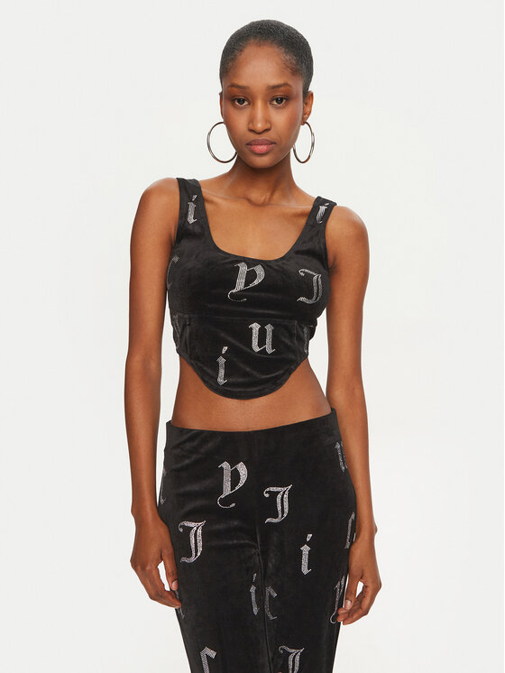 Juicy Couture Juicy Couture Top Cait JCMCS224252 Črna Slim Fit