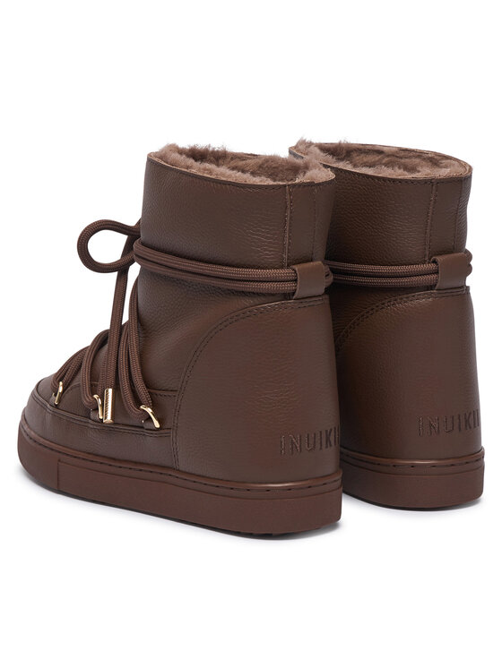 Inuikii Cizme de zăpadă Inuikii Full Leather Wedge 1001.004.0092 Maro închis