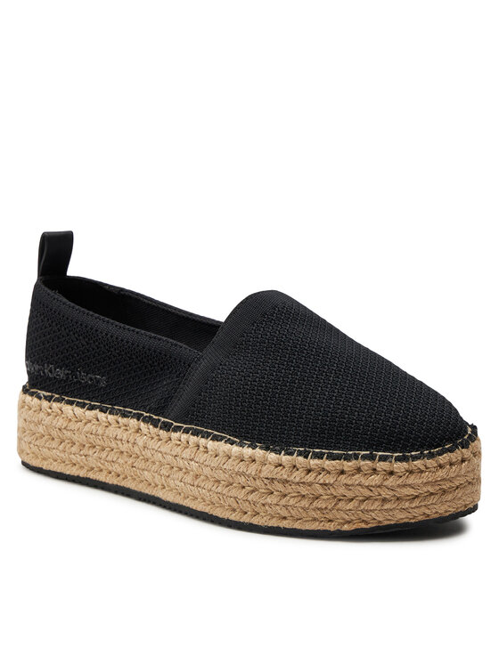 Calvin Klein Jeans Espadryle Calvin Klein Jeans Platform Espadrille Uc YW0YW01377 Czarny