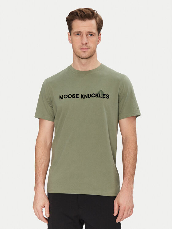 Moose Knuckles Moose Knuckles Majica Conway M15MT760 Zelena Regular Fit