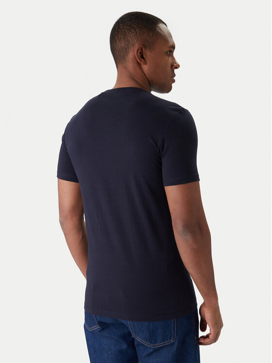 Guess Guess Marškinėliai M2YI72 I3Z14 Tamsiai mėlyna Slim Fit