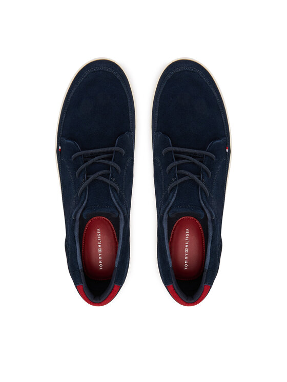 Tommy Hilfiger Sneakersy Tommy Hilfiger Hilfiger Light Hybrid Suede Shoe FM0FM05788 Granatowy