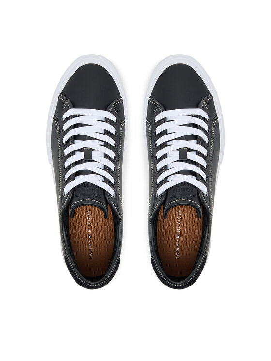 Tommy Hilfiger Tenisky Tommy Hilfiger Th Hi Vulc Street Stitch FM0FM05645 Čierna