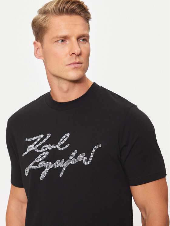KARL LAGERFELD KARL LAGERFELD Camiseta 755048 544224 Negro Regular Fit